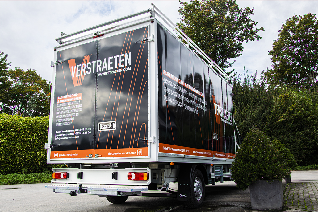 camionette vrachtwagen belettering sticker