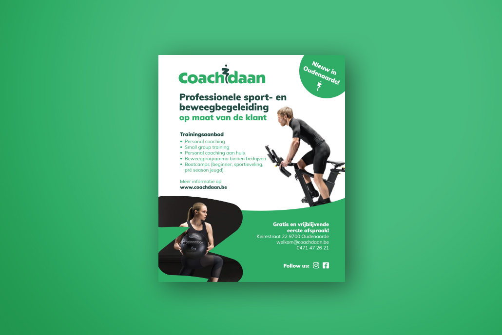 ontwerp advertentie sportcoach randeevoe