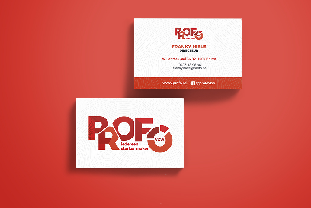 visitekaartjes profo vzw ontwerp branding