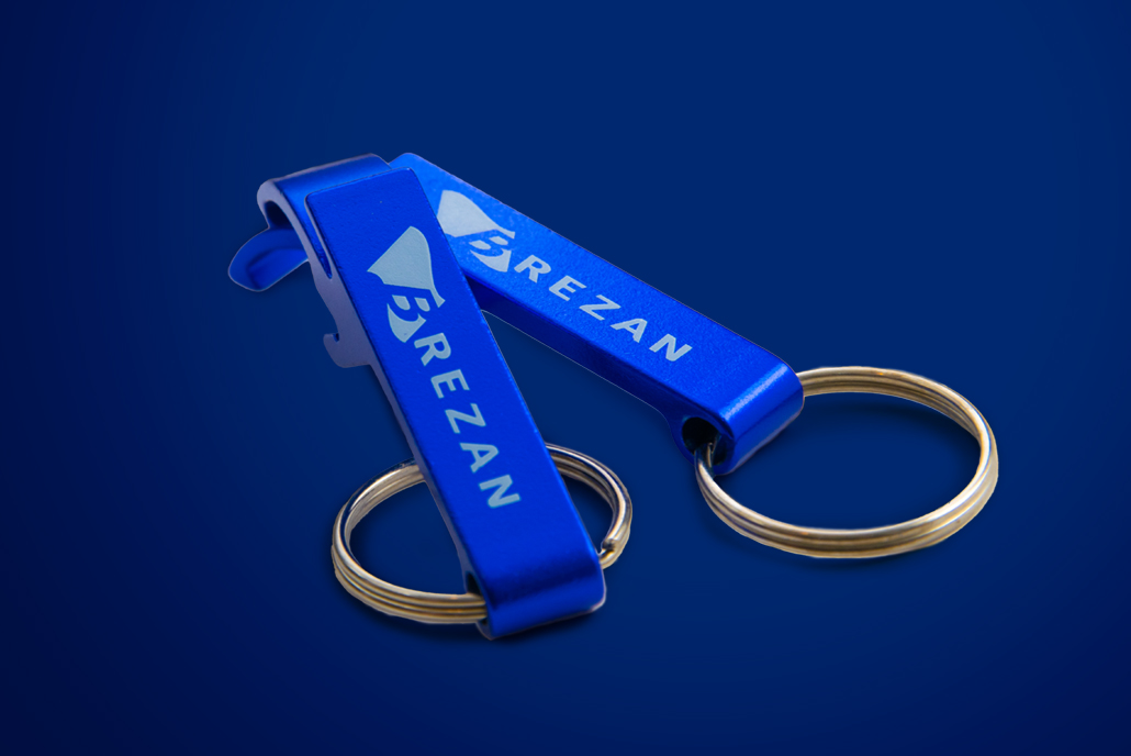 sleutelhanger bedrukt flesopener met logo